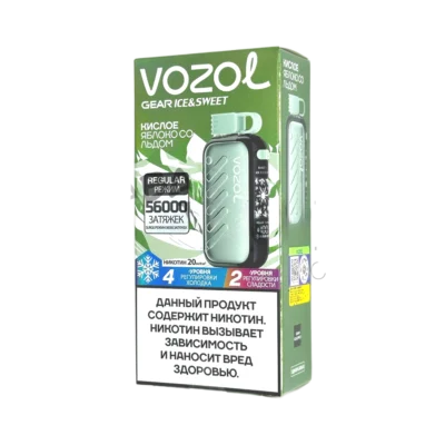 VOZOL GEAR Ice & Sweet Кислое Яблоко со Льдом (56000 затяжек)